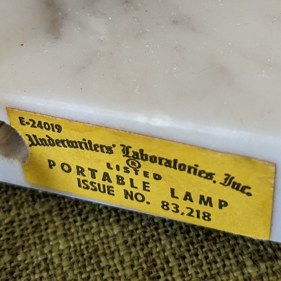 VTG Porcelain Capodimote Vanity Portable Boudoir Lamps Hand Painted Marble Base - Picture 7 of 8